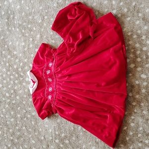 Antoinette Paris Red Velvet Snowflake Dress | 18M